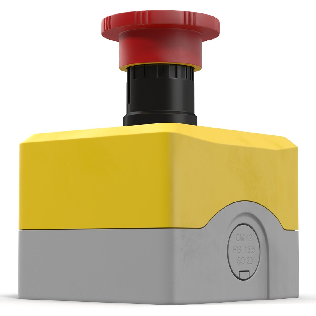 3d Industrial Push Button Switch