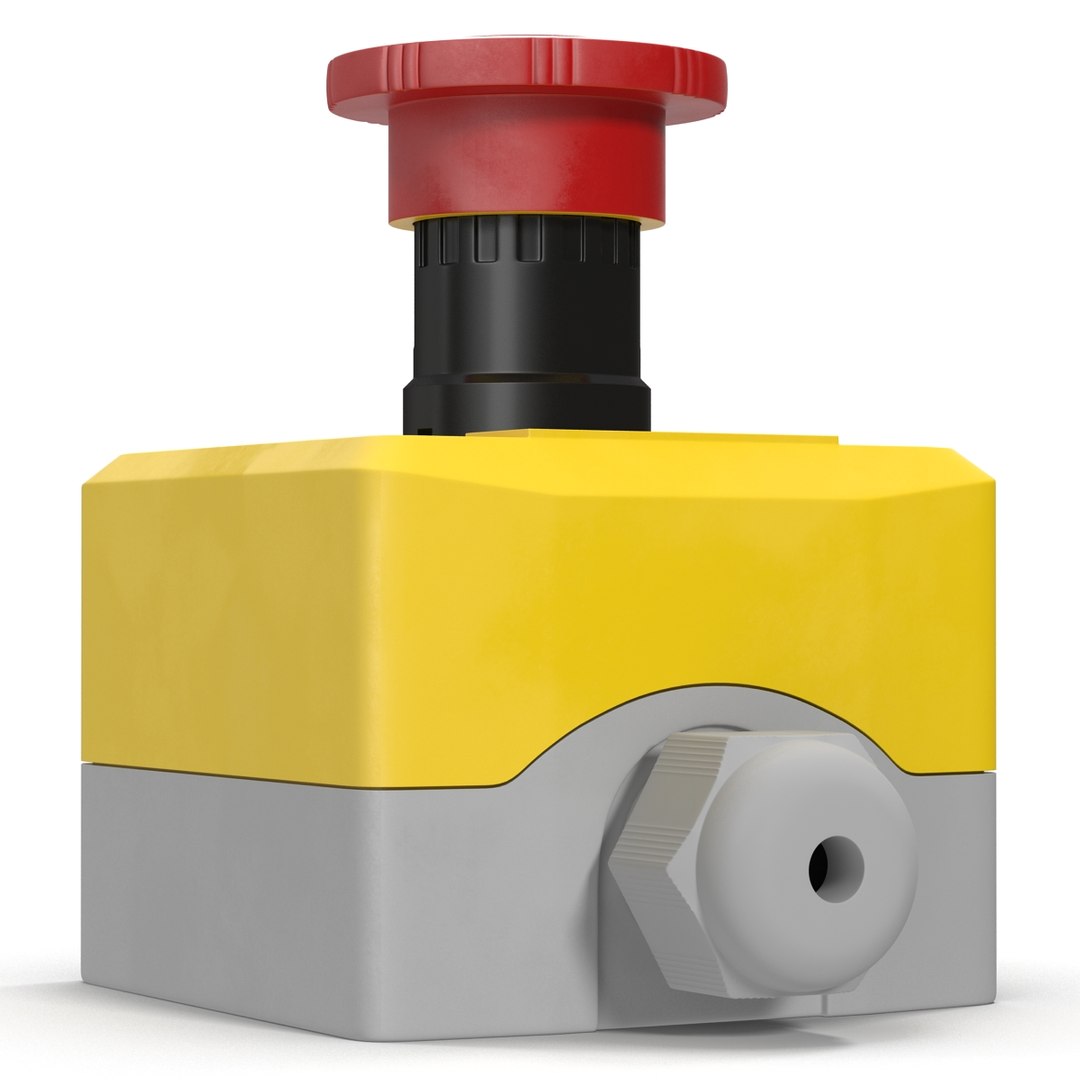 3d Industrial Push Button Switch