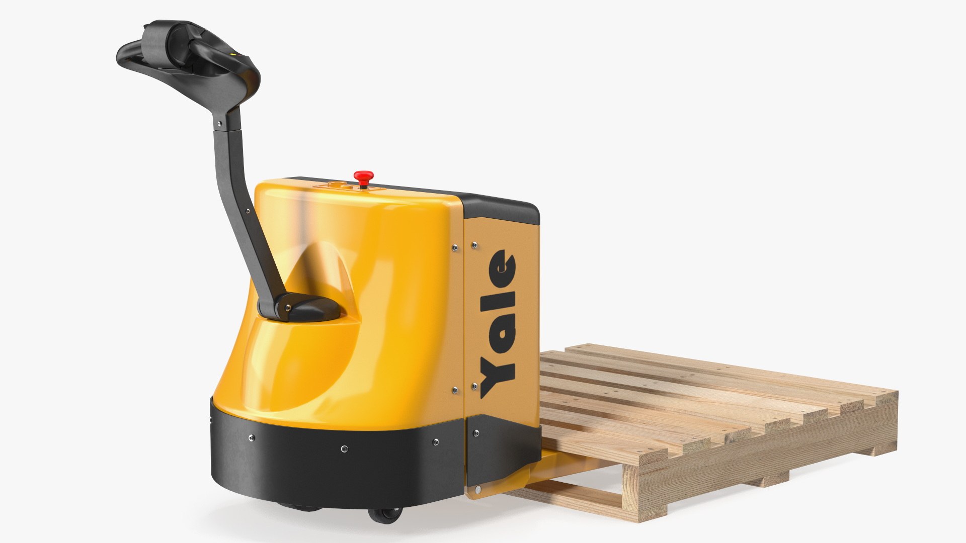 Self Propelled Electric Pallet Jack and Pallet Rigged for Maya 3D model preview