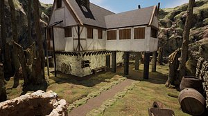 3D House with Garden model