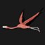 Flying Flamingo aparejado Low Poly