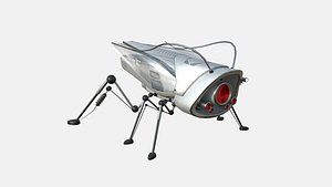 3D Insect Robot F01 Steel - SciFi Character Design