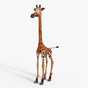 3D Cartoon Giraffe Rigged