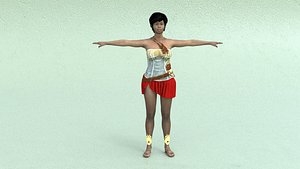 3D model African Female 04