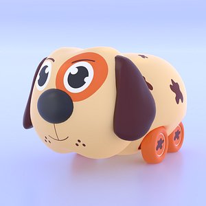 Toy Dog on wheels