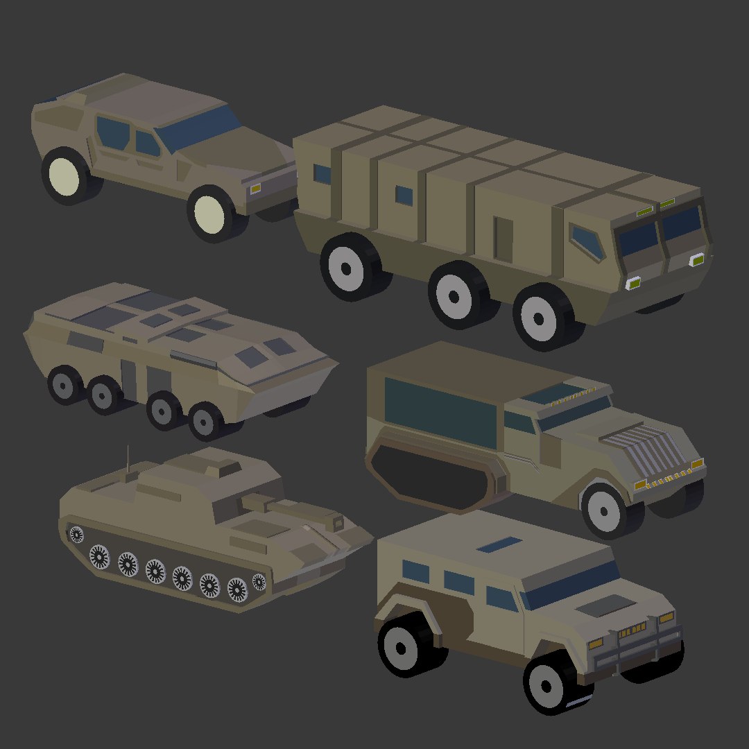 Cartoon Military Equipment 3D Model - TurboSquid 1316552