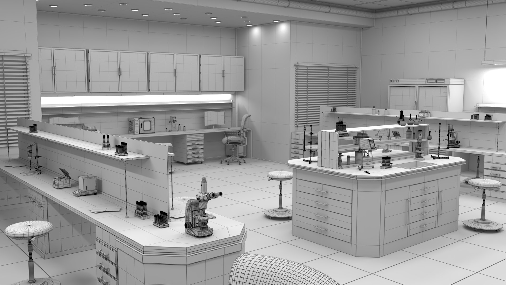 Interior Laboratory 3D Model - TurboSquid 2201383