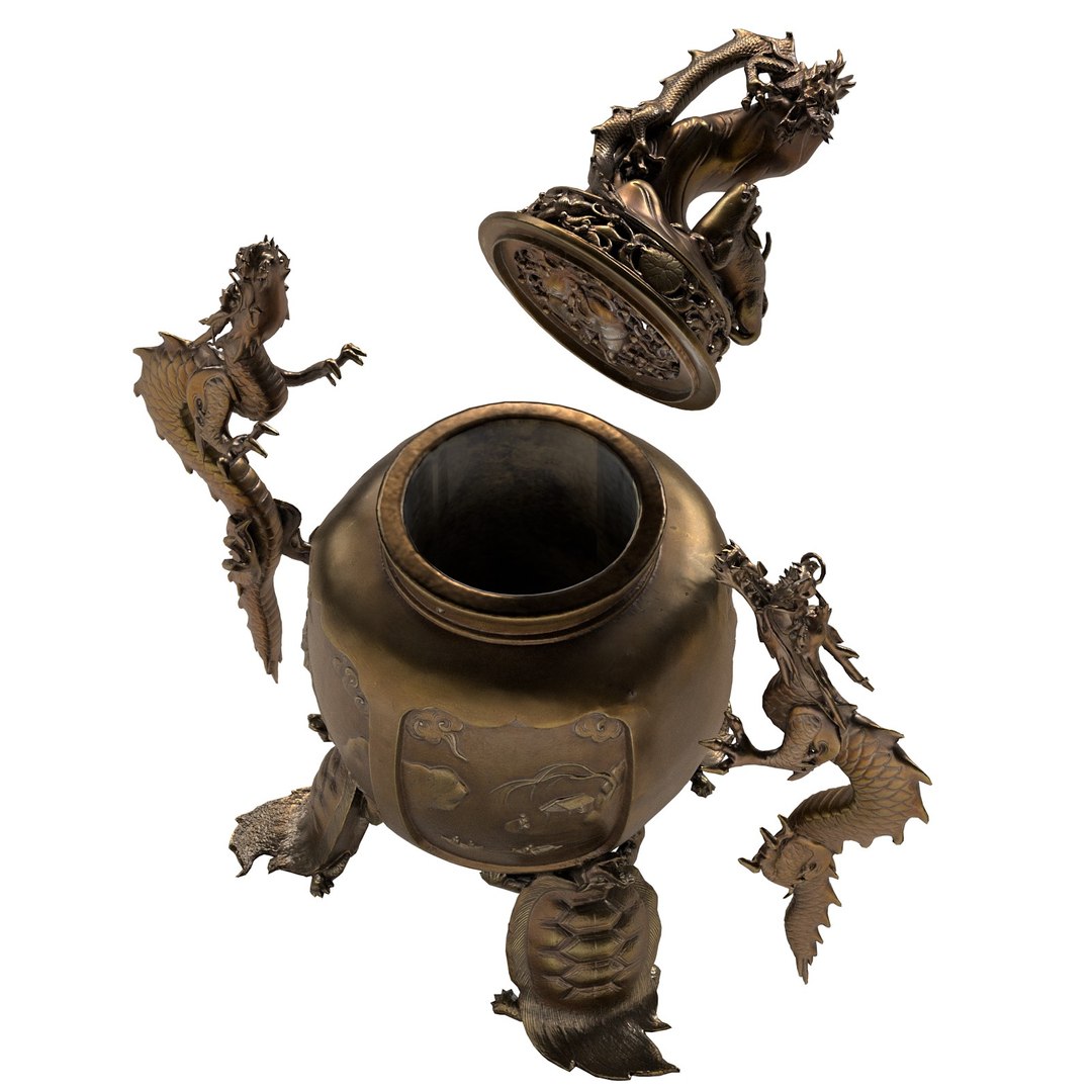 3D dragon incense burner model https://p.turbosquid.com/ts-thumb/mC/ttr4hQ/fBLuX2Dc/looseparts2/jpg/1550500847/1920x1080/fit_q87/9ed62a485ca719069e02436735ddcecdb58552cb/looseparts2.jpg