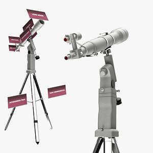 3D model Telescope 3D Model AR VR Low-poly 3D model