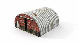 Agricultural Quonset Storage Shed 3D model