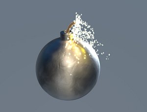 c4d cartoon bomb