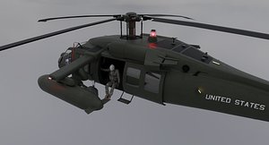 Black Hawk Helicopter With Pilots