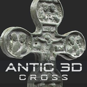 3d Model Engolpion Old Brass Cross