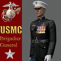 US Marine Corps Brigadier General MAX 9 Rigged