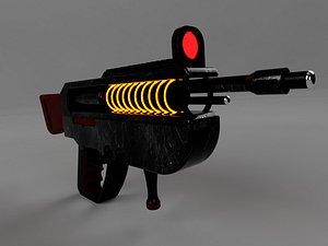 3D sci-fi weapon