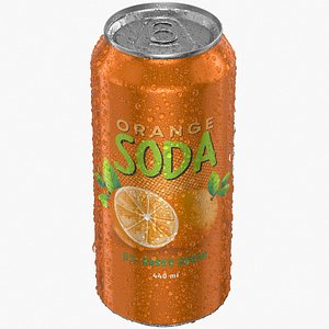 Standard Soda Can With Droplets 440ml 3D model