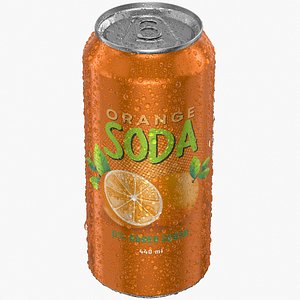 Standard Soda Can With Droplets 440ml