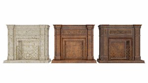 3D fireplace model