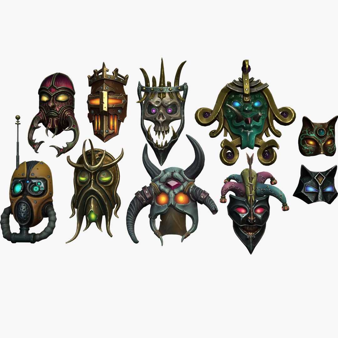 Fantasy masks 2 3D model - TurboSquid 1896766