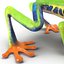 Rotaugenlaubfrosch manipuliert