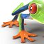 Rotaugenlaubfrosch manipuliert