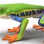 Rotaugenlaubfrosch manipuliert