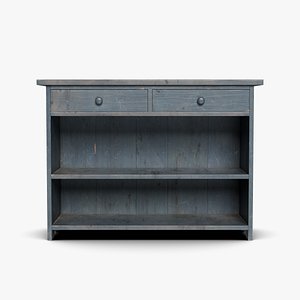 Wooden Cabinet Blue 09 3D model