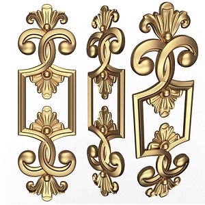 3D Carved Decor Furniture 04 model