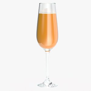 3D orange juice champagne