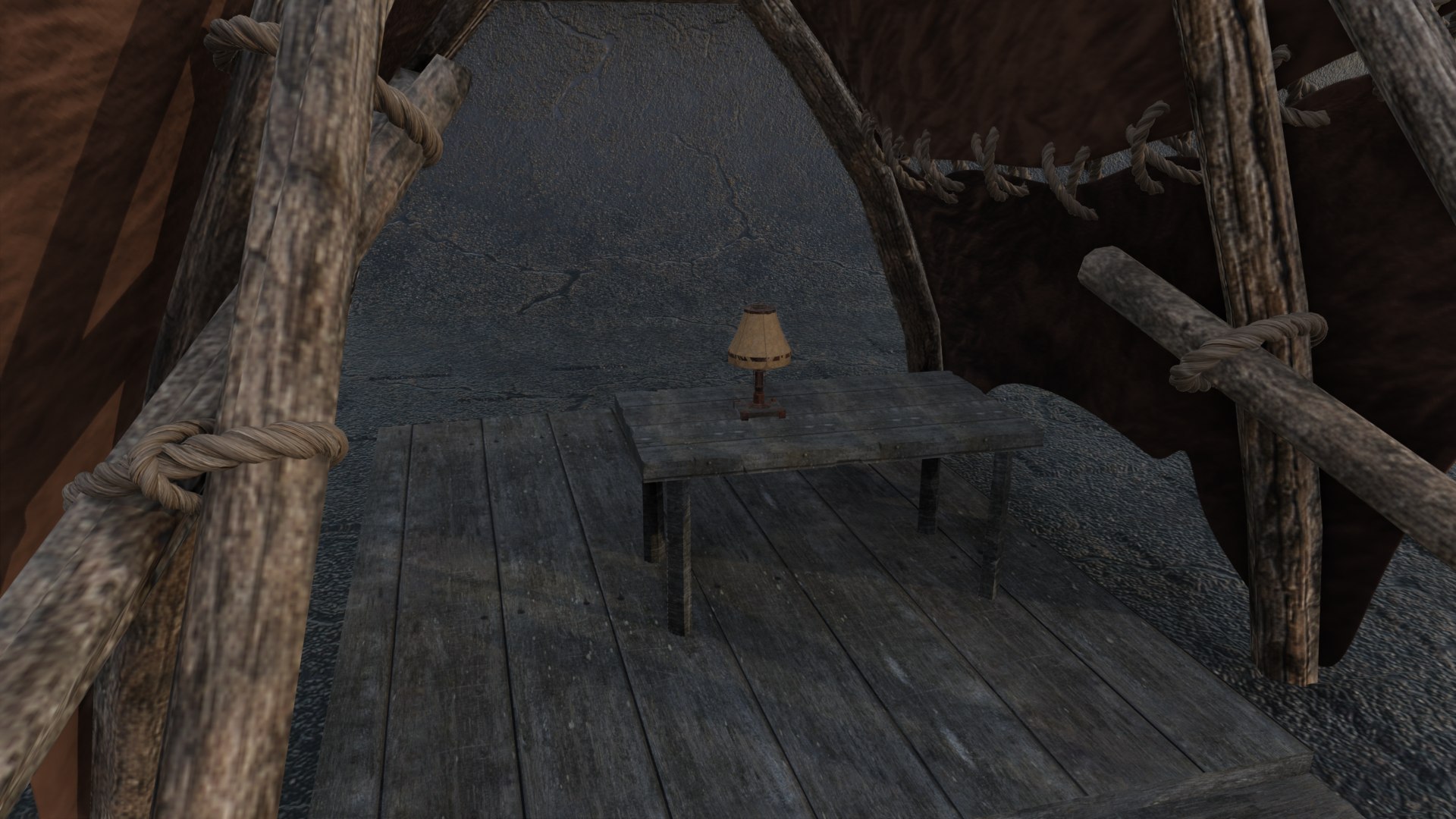 3D Rustic Table Lamp - Vintage Interior Light https://p.turbosquid.com/ts-thumb/mD/YapdAi/jB/shelter_primitive_interior/png/1780764545/1920x1080/fit_q87/e6d576913773a62b6d5cd243e6dcd7829159f95e/shelter_primitive_interior.jpg
