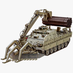 3D model AEV Trojan Combat Engineering Vehicle AVRE PBR
