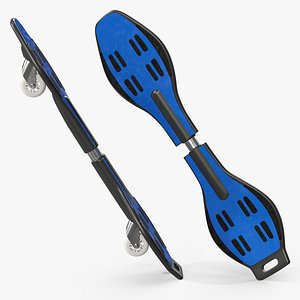 3D Two-Wheel Twist Scooter Board Blue