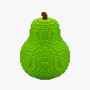Voxel Pear 3D model