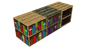 3D model Minecraft Bookshelves