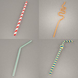 3dsmax drinking straws