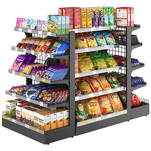 Chips shelf for a store 03 3D model