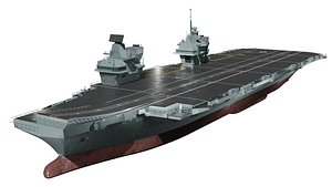 HMS Queen Elizabeth Aircraft carrier game ready