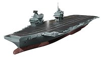 HMS Queen Elizabeth Aircraft carrier game ready