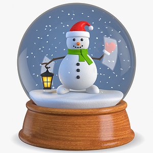 3d model snowglobe snow globe