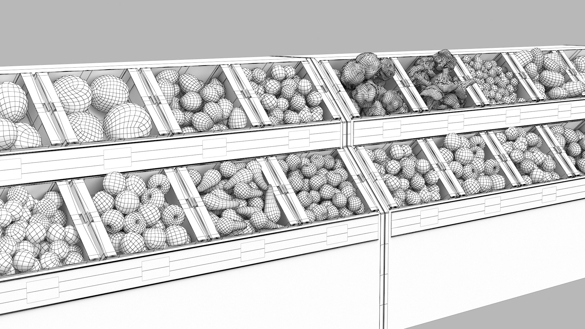 Supermarket Produce Display 3D Model TurboSquid 2034657