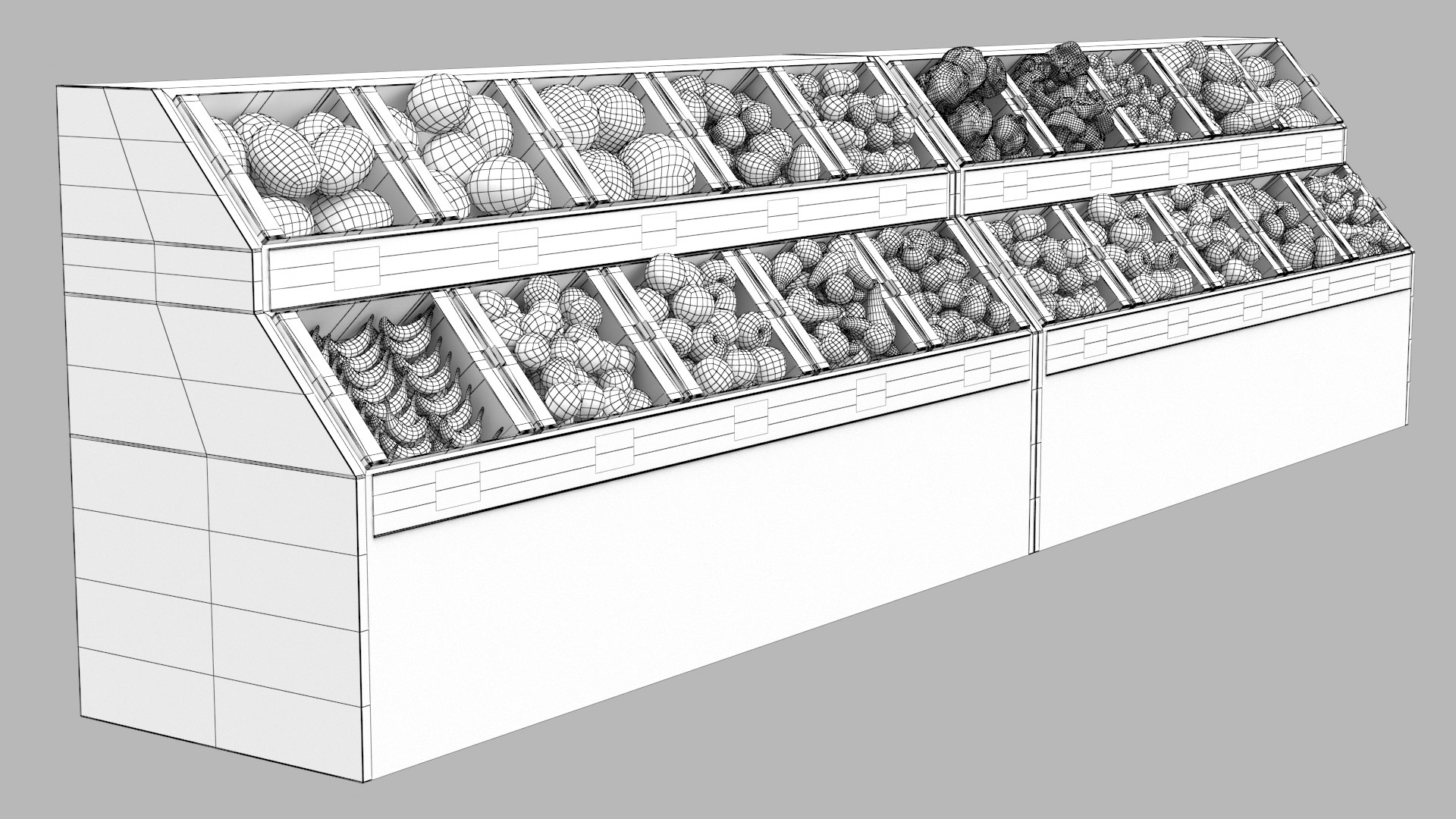 Supermarket Produce Display 3D Model TurboSquid 2034657