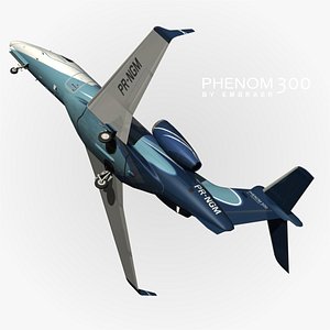 embraer phenom 300 blue obj