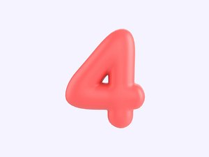 3D Number Four