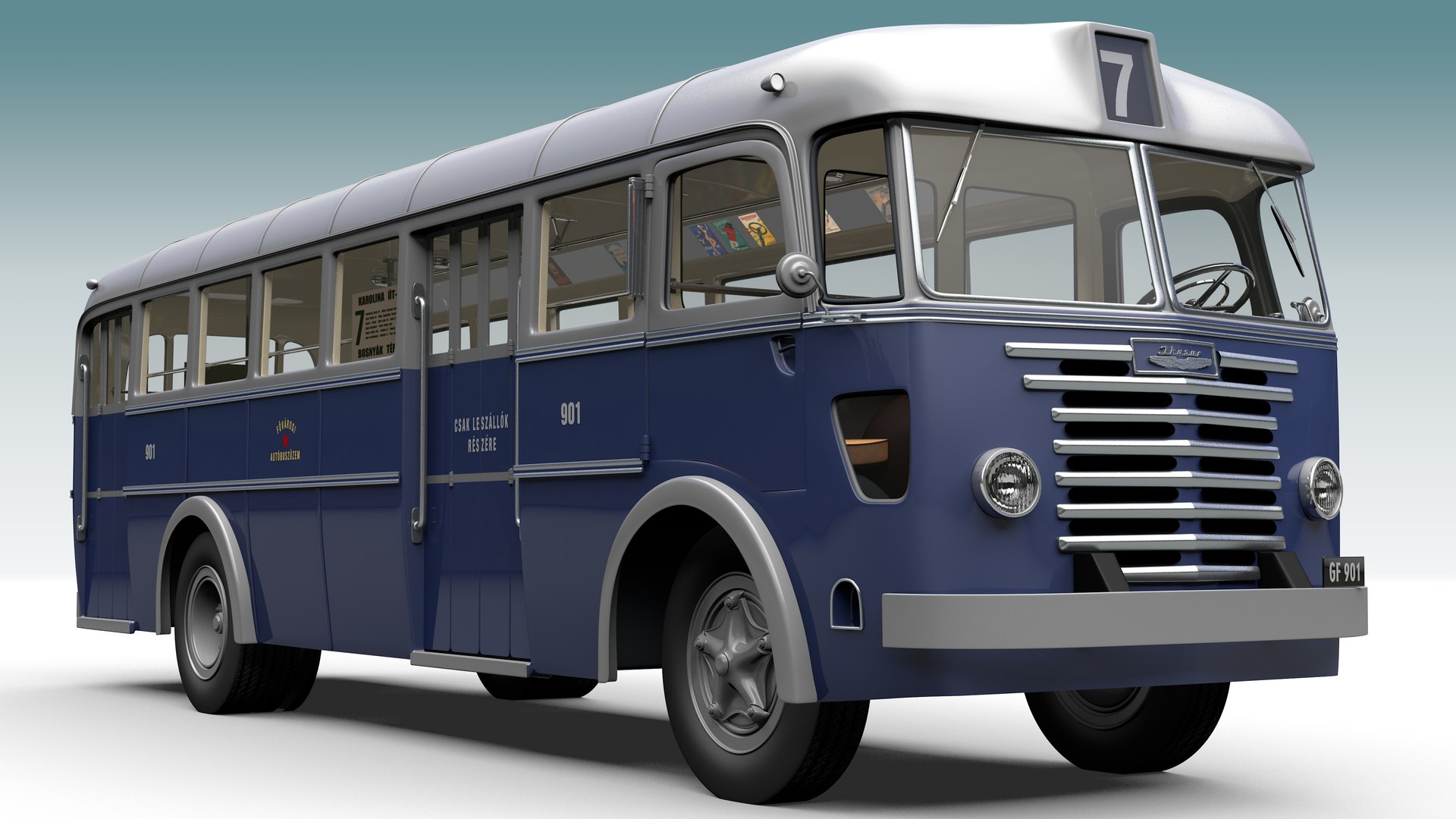 3D Ikarus 60 Hungarian City Bus 1952 - TurboSquid 1906091