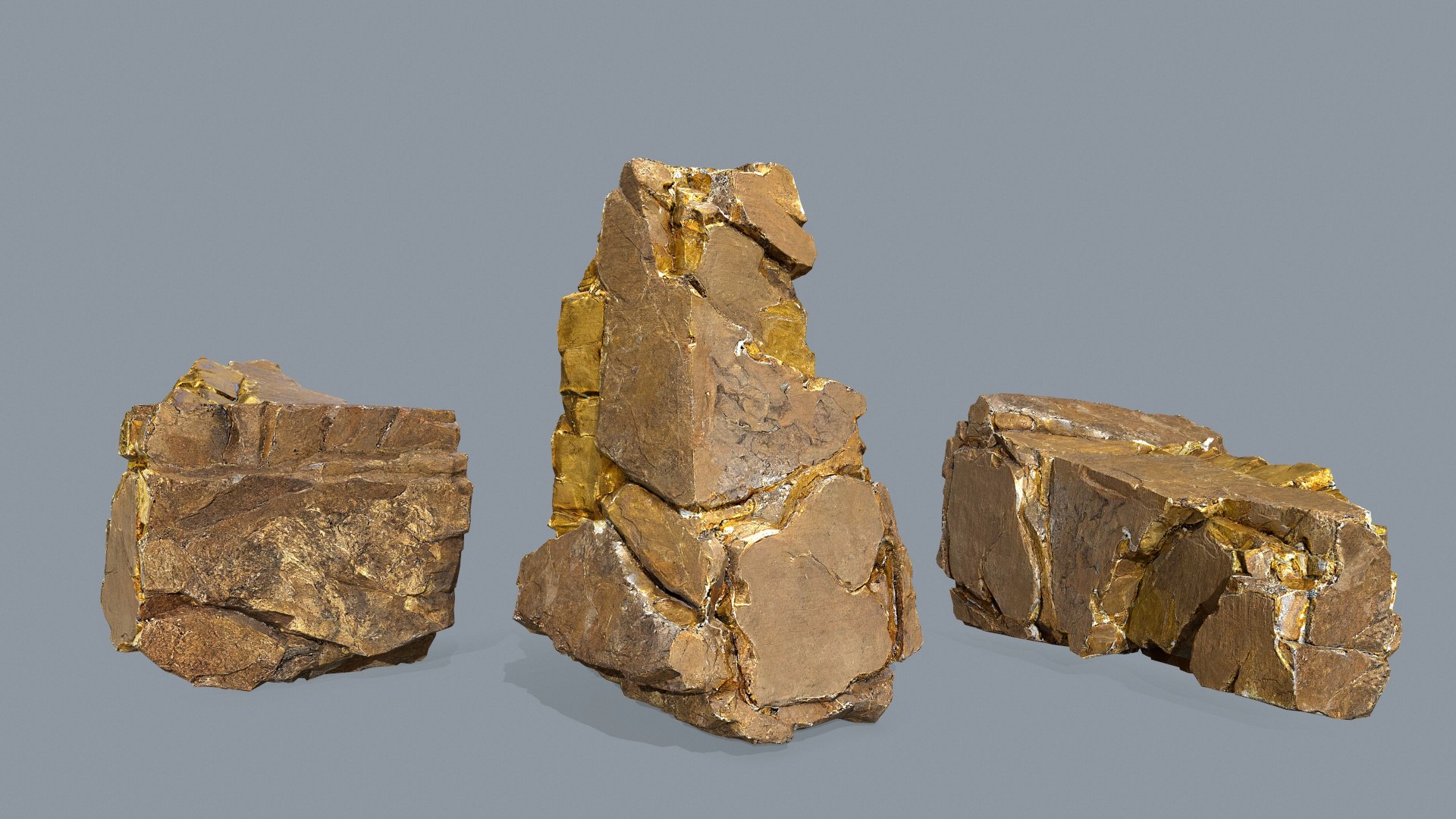 Gold Rocks 3D Model - TurboSquid 2254703