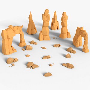 3D simple rock model