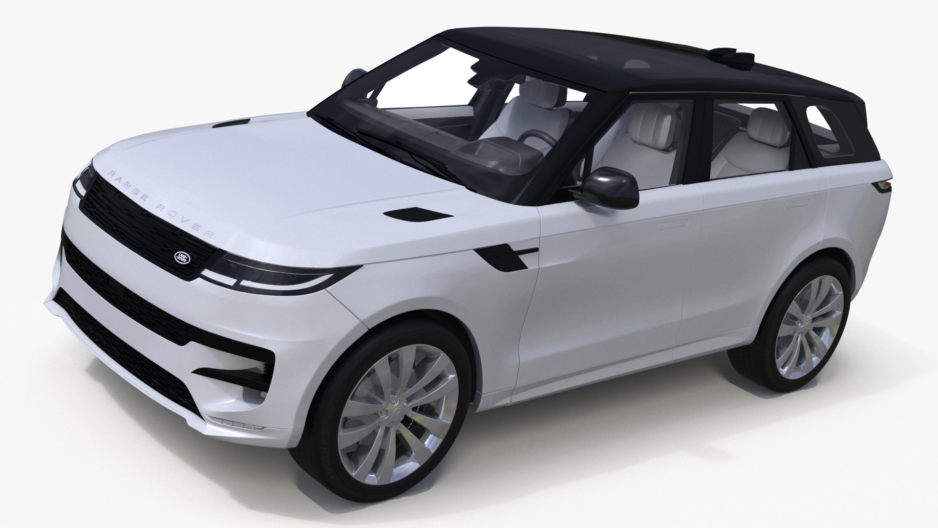 Range Rover Luxury Sport SUV White 3D model preview