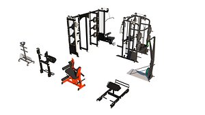 3D Gym Equipment collection