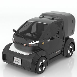 3D Mobilize Bento electric miniature city car Sans Pack 3D Model model