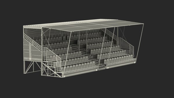 3D Mobile Tiered Seating model - TurboSquid 2025092